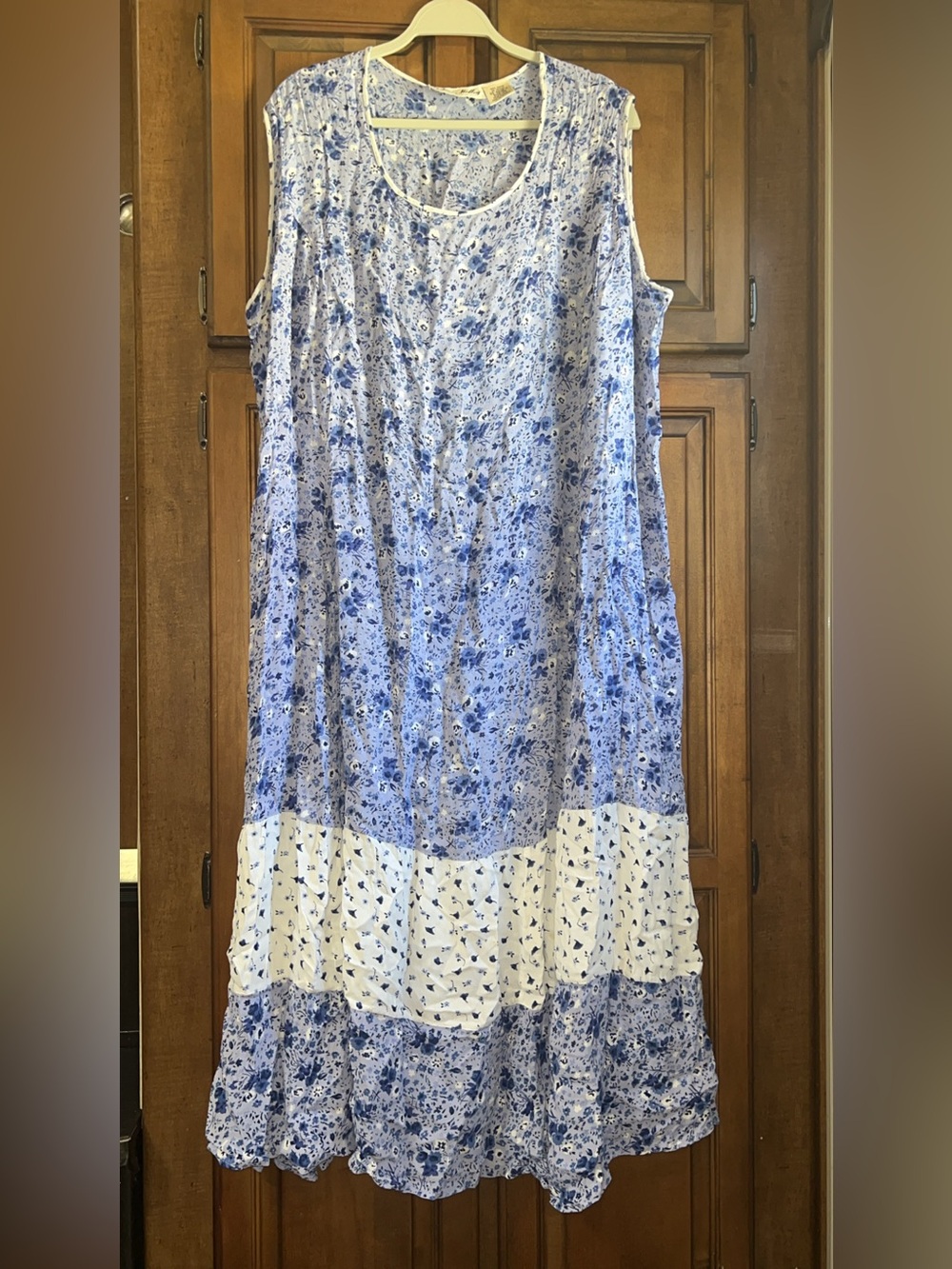 🌸Victoria Holley Boho Floral Patchwork Tiered Maxi Dress 3X - Picture 3 of 10